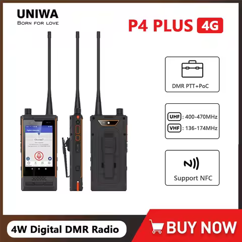 UNIWA P4 Plus IP68 Waterproof VHF DMR PTT PoC Dual Mode Android Rugged Smart Mobile Phone with Walki
