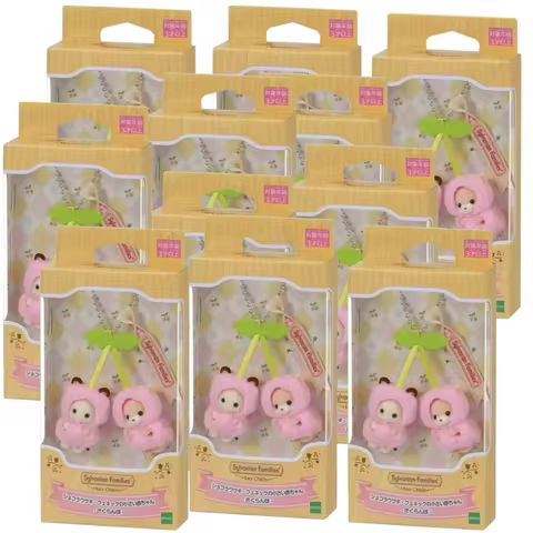 Sylvanian Families Blind Keychain Aceessories Figures Original Forest Family Animal Hanging Decorati