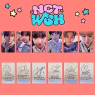 การ์ดรูปภาพ NCT WISH Lucky Draw Sion Yushi Riku Sakuya Jahee Ryo 5ใบต่อชุด