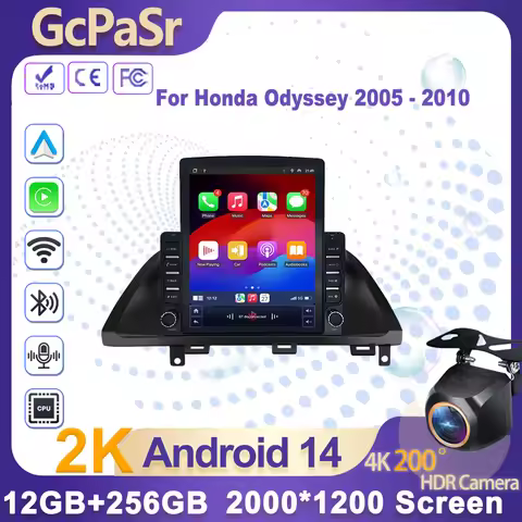 9.7inchFor Honda Odyssey 2005 - 2010 Car Android 15 Auto Radio Stereo Head Unit Multimedia Player No