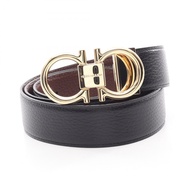 [二手] Salvatore Ferragamo Ferragamo 皮帶，Gancini 設計，764164055100，皮革皮帶，男士，全新。