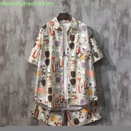 READY STOCK Men Hawaii Women Beach T-shirt Hawaii shirt men baju hawaii lelaki bunga pantai retro ba