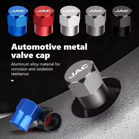4PCS Car Tire Valve Stem Caps Knurling Style Dust Cover for JAC J3 J5 J6 S5 J2 J4 T8 Auto Wheel Acce