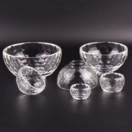 水晶碗 玻璃碗 家用耐熱透明碗碗沙拉碗米飯碗燕窩碗美容院面膜碗