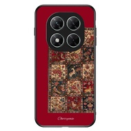 Phone Case poco X7 X6 X5 X3 PRO GT 4G 5G Rubber Softcase Maroon Persian Rug Art