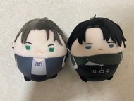 進擊的巨人 艾倫 & 兵長 胖胖公仔掛飾