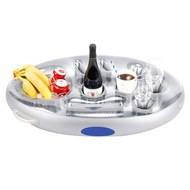 【AA NEW】 Water PVC Inflatable Floating Snack Tray Water Beverage Tray Swimming Pool Cup Base Portabl