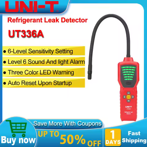 UNI-T Refrigerant Leak Detector UT336A Freon CFCs HCFCs Halon Detector Gas Analyzer For Air Conditio