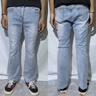 Celana Panjang Jeans Honey Jean Light Blue Washed Fading Bootcut