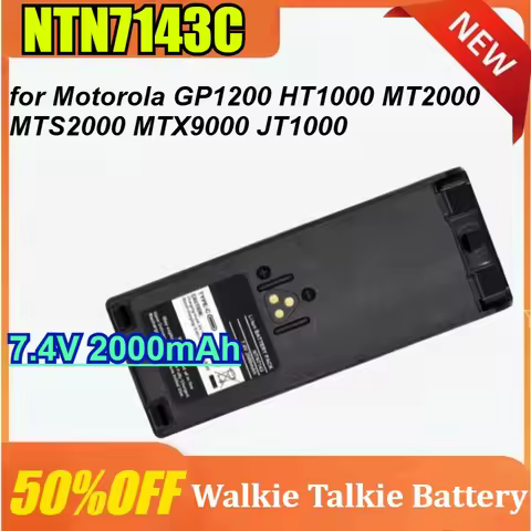 NTN7143C for Motorola GP1200 HT1000 MT2000 MTS2000 MTX9000 JT1000 7.4V 2000mAh NI-MH Battery TYPE-C 