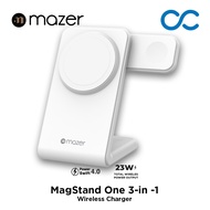MAZER MagStand One 3-in -1 Wireless Charger - White Color