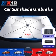 Toyota TRD Car Sunshade Umbrella Car Sun Visor UV protection Car Front Windscreen Cover Sun Shade for Toyota Agya Raize Calya Avanza Veloz Rush Kijang Innova Yaris Corolla Cross bZ