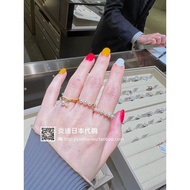 Yandi Japan Daigou mikimoto mikimoto baby Beads akoya Seawater Pearl Ring 18k Gold