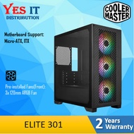 COOLER MASTER ELITE 301 LITE mATX Steel Casing with 3 ARGB FAN (E301L-KGNN-S00/E301-KGNN-S00)