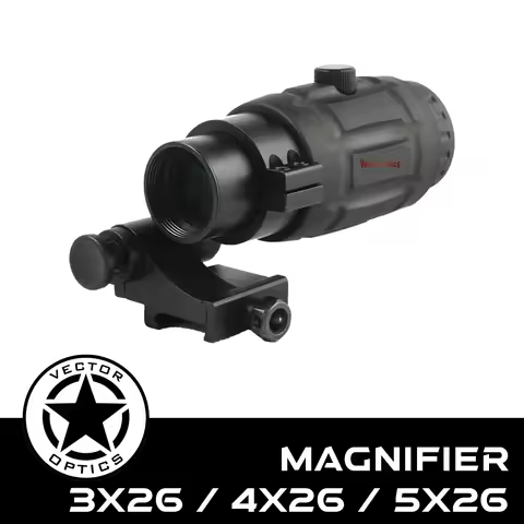 Vector Optics 3x 4x 5x Power Magnifier | Flip Side Quick Switch | QD Mount & Reticle Centered | Pres