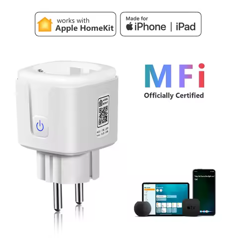 Homekit Smart Home WIFI Switch LED Bulb EU Power Stocket Plug Siri Voice Control Wall Outlet for App