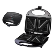 Triple-function griddle cake appliance sandwich press grill non-stick removable plates space-efficie