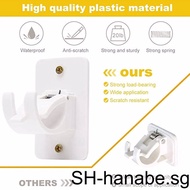 White Sturdy Curtain Rod Holder With Strong Bearing Capacity Self-Adhesive Curtain Rod Holder ABS 4PCS