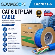 CommScope Cat6 Cable 305M UTP 24AWG 4 Twisted Pair LAN Cable Network Category 6 1427071-6