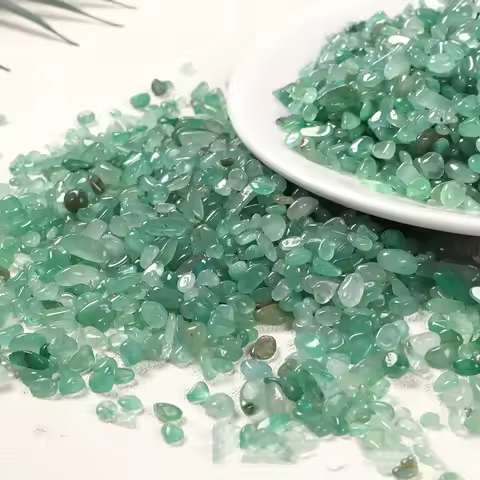 3-12mm Natural Green Aventurine Chips, Green Aventurine Chips Bulk Stones,for Crystal Grids,Natural 
