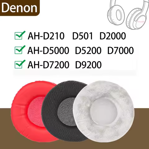 Mesh Velour Leather Earpads for Denon AH-D210 D501 Headphones AH D2000 D5000 D5200 Ear Cushions Repl
