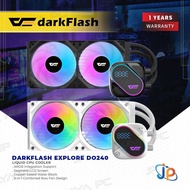 DarkFlash Explore DO240 ARGB - CPU AIO Liquid Cooler Fan 240mm with LCD Display