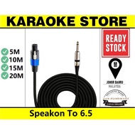 Speakon to 1/4" Audio Cord Cable (5M/10M/15M/20)