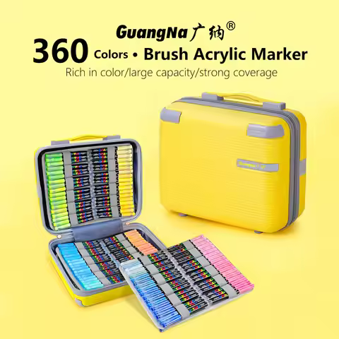 Guangna 360 288 Colors Acrylic Markers Brush Pens Fabric Rock Painting Pen Stone Ceramic Glass Wood 