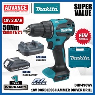 🔥10.10 PROMO🔥 MAKITA DHP490Z | DHP490WV | DHP490SFX1 18V Cordless Hammer Driver Drill 13MM (1/2")