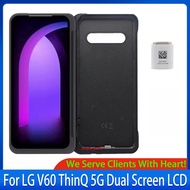 Original For LG V60 ThinQ 5G LCD Dual Screen Secondary screen With Frame magnetic adapter For LG V60