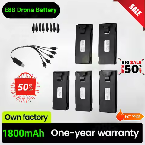 New E88 Battery 3.7V 1800mAh E88 Replacement Drone Battery for RC Drone E88PRO E99 E525 S89 RC Quadc