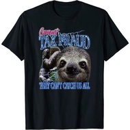 Commit Tax Fraud Retro Bootleg Rap Sloth Tshirt