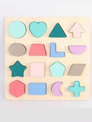 1入組3-6歲兒童木板玩具，形狀分揀顏色辨識益智啟蒙玩具