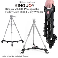 READY STOCK >> Kingjoy VX-600 Foldable Tripod Dolly 3 Wheels Stand Pulley Base For Video Camera <<