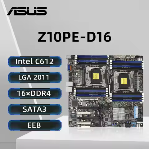 ASUS Z10PE-D16 Motherboard Support E5-2600 v4 E5-2699 v3 E5-2699 v4 E5-1600 v4 CPU 16×DDR4 1024GB LG