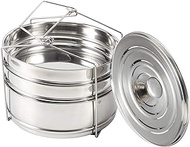 Alvinlite Stainless Steel Stackable Steamer Insert Pans Pressure Pot Accessories with Sling for Instant Pot Baking Lasagna Pan Food Steamer Pot in Pot Steamer