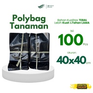 100 Pcs Polybag 40x40 THICK For Chili Tomato Eggplant Flower