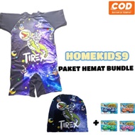 Fb-43 Ez23 Boys' Swimsuit T-rex BUNDLE 1-12 years Premium