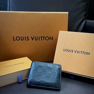 📢二手 質感耐用的高品味短夾🩶Louis Vuitton LV Damier格紋牛皮短夾 正品