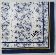 Lee X Mercuryduo 印花頭巾，19.5 x 19 英吋，藍白純棉