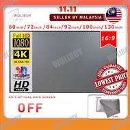 Ready🔥 3D Projector Screen Portable Simple Folding Metal Anti-light Curtain 16:9 HD projector screen