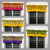 Sunflower Summer Valance Curtain for Windows 18 Inches x 59 Inches