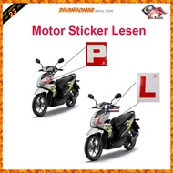 STICKER P STICKER L MOTORCYCLE JPJ UKURAN 1SET 2PCS STICKET LESEN