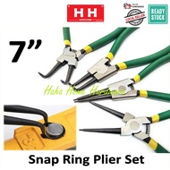 7" Inch Circlip Clip Plier Straight Bent Internal External Needle Snap Ring Retaining Tool Playar Muncung Tirus Haha