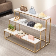 Flowing Table Light Luxury Nakajima Display Stand Shoe Store Clothing Three-Tier Shop Iron Marble Sh