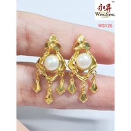 Wing Sing 916 Gold Earrings / Subang Indian Design  Emas 916 (WS126)