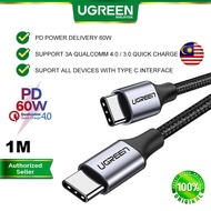 UGREEN USB Type C To USB C PD 60W Cable 3A Qualcomm 3.0 4.0 QC Quick Charge Macbook iPad iPhone 17 1