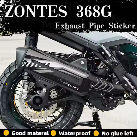 Motorcycle Exhaust Hood Decal Scooter Refit Accessories Frosted Sticker Waterproof For Zontes 368G 3