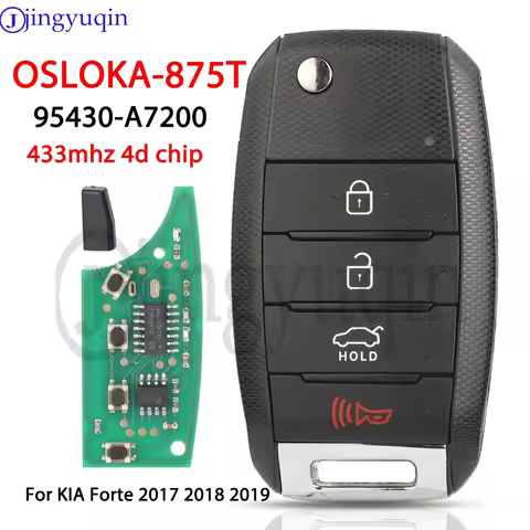 jingyuqin OSLOKA-875T 95430-A7200 Remote Key 433MHz 4D Chip for KIA Forte 2017 2018 2019 Flip Car Fo