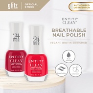 ENTITY CLEAN Breathable Nail Lacquer Polish Red Colors Non Peelable (15ml)